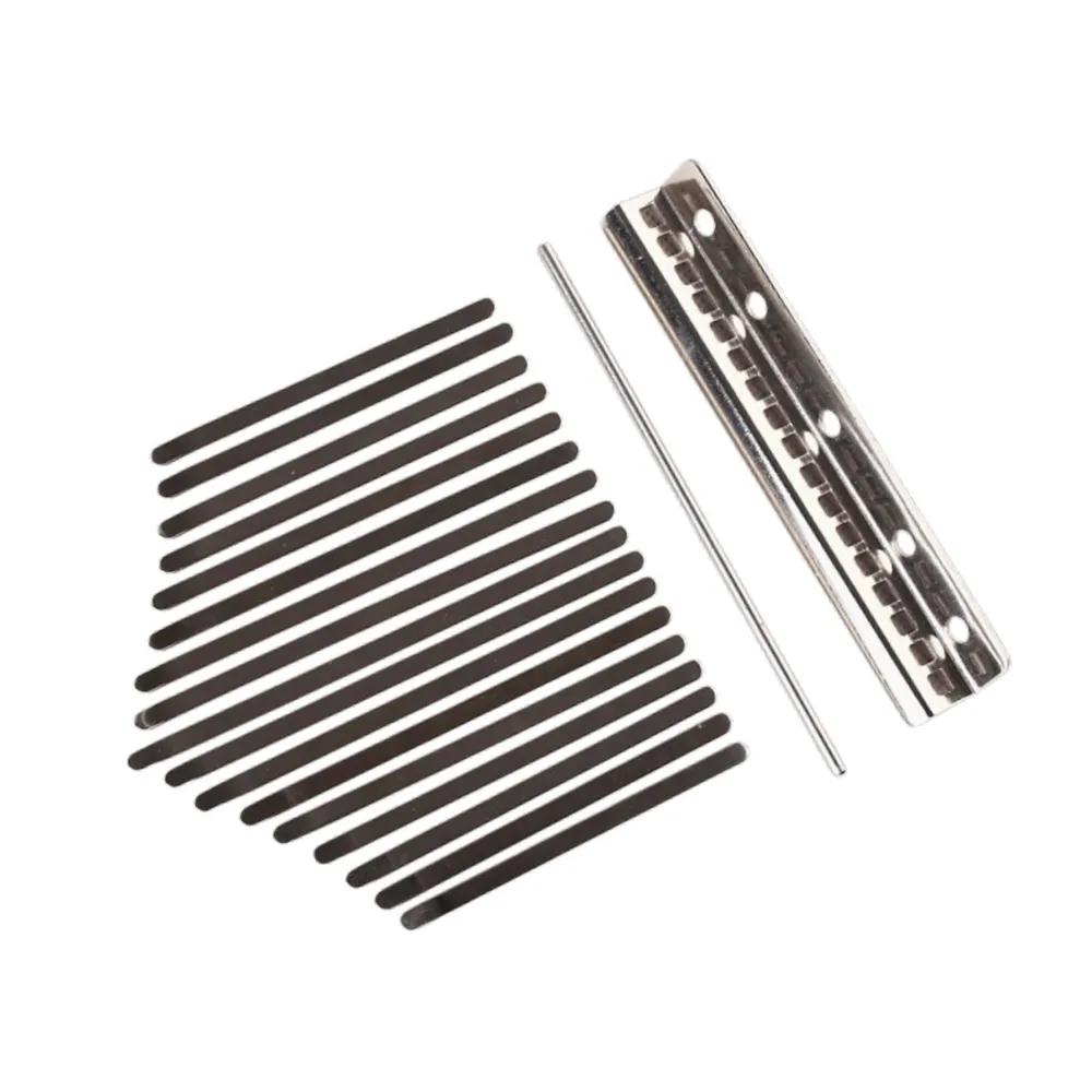 Set of steel keys for 17-note kalimba, accessories for musical instruments, parts for finger piano