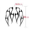 Motorcycle Flame Sticker for Gas Tank & Fender Decals Vinyl  black