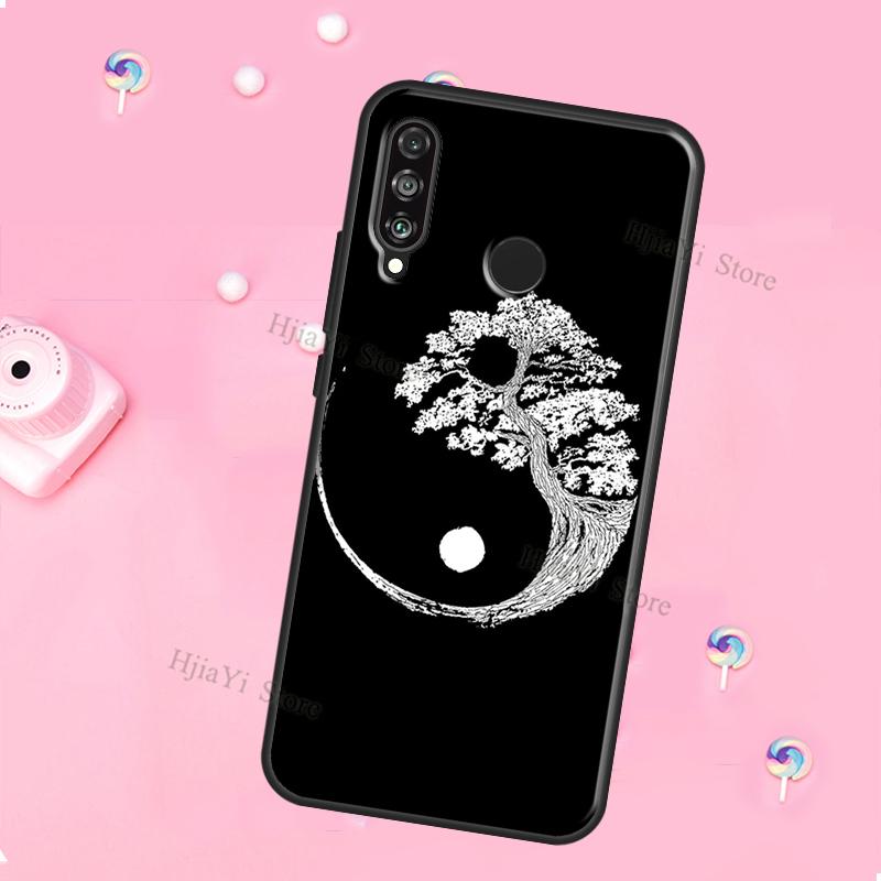 Yin Yang Black White For Huawei Honor Magic 5 Lite X8 X9 X8a X9a 50 70 P20 P30 P40 P50 P60 Pro P Smart 2019 Case