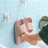 3pcs Self-Adhesive Slipper Hook Wall-Mounted Slipper Rack Storage Rack Waterproof Bathroom Kitchen Bedroom Shoe Rack, Utility Hooks