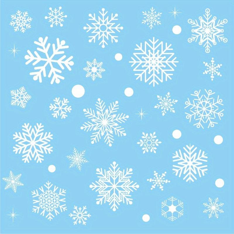1set Snowflake Electrostatic Wall Stickers Kids Room Window Car Christmas Decoration Decals New Year Wallpaper