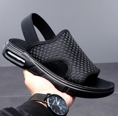 Fashion Men Sandals 2024 Breathable Weaving Men Summer Sports Shoes Man Buffer Casual Beach Slippers Comfortable Barefoot Sandals Homme