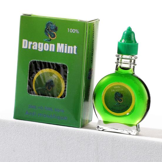 1/3/5Pcs 3ML Dragon Mints Cooling Oil Headaches Migraines Muscle Pain Bite Itching Fatigue Relief Calming Traveling Portable Cooling Essential Oil