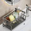 Kitchen Space Aluminum Sink Drain Rack Sponge Storage Faucet Holder Soap Drainer Shelf Basket Organizer Bathroom Accessories