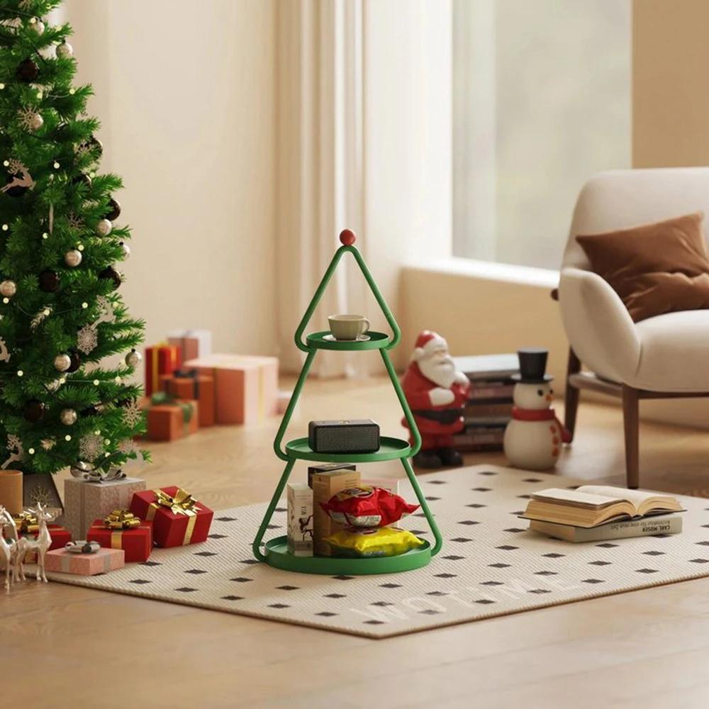 Living Room Sofa Side Corner Table Modern Minimalist Christmas Tree Multi-layer Vertical Partition Bedside Snack Storage Rack