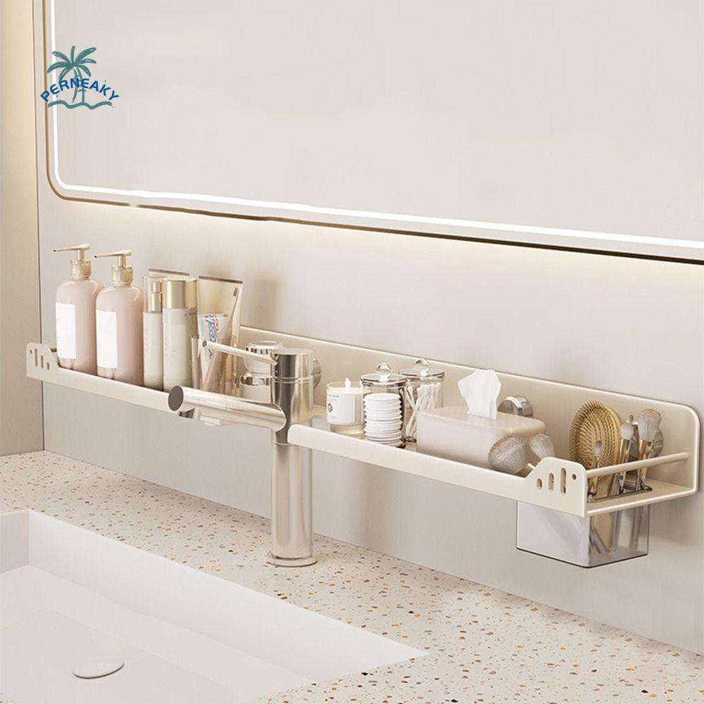 Suction Cup Bathroom Shelves No-Drill Large Capacity U-Shaped Storage Rack Carbon Steel Removable