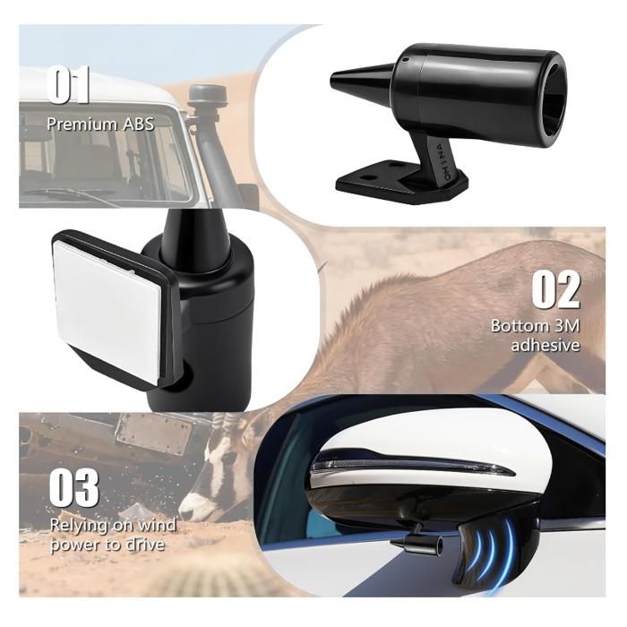 Lot de 8 Sifflets à Ultrasons Anti-Gibier pour Voiture, Effaroucheur Sanglier et Cerfs, des Accidents pour Auto, Camion, Motos, SUV