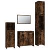 VidaXL Bathroom Furniture Set 4 Pcs Smoked Oak Wood 3154403