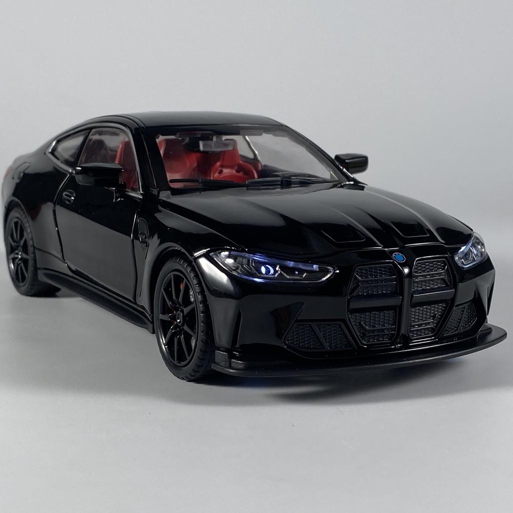 1:24 BMW M4 High Performance Sports Coupe Alloy Diecast Model Car High Simulation Games Child Racing Vehicle With Friend Present