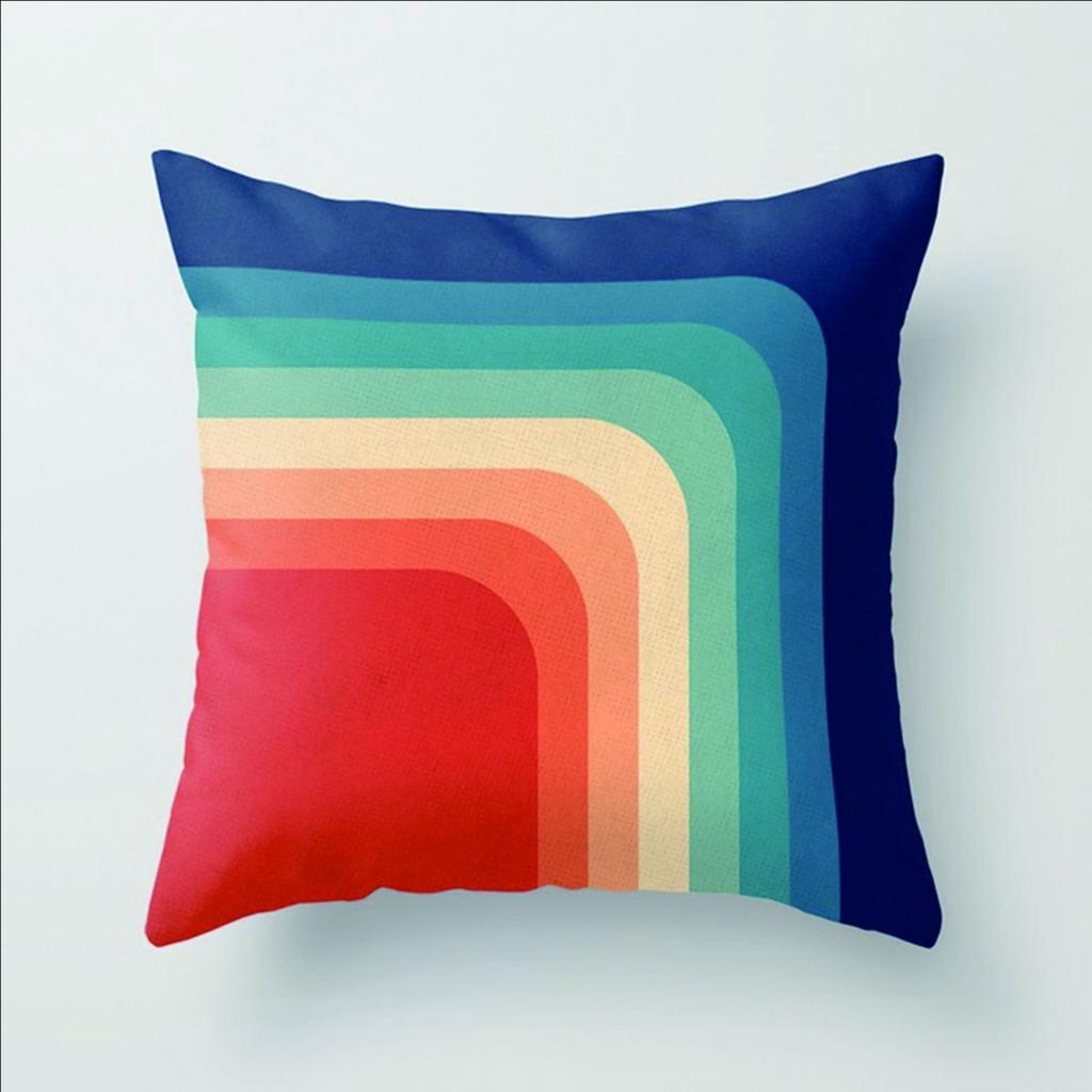 Car Waist Pillow Case Peach Leather Velvet Geometric Pattern Creative Home Polyester Pillow Case Yiwu Pillow