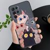 Phone Case For Samsung A55 A16 A56 A36 A35 A15 A53 A54 A33 A34 A25 A05S A52 A52S A14 A26 A71 Cartoon Black Cats