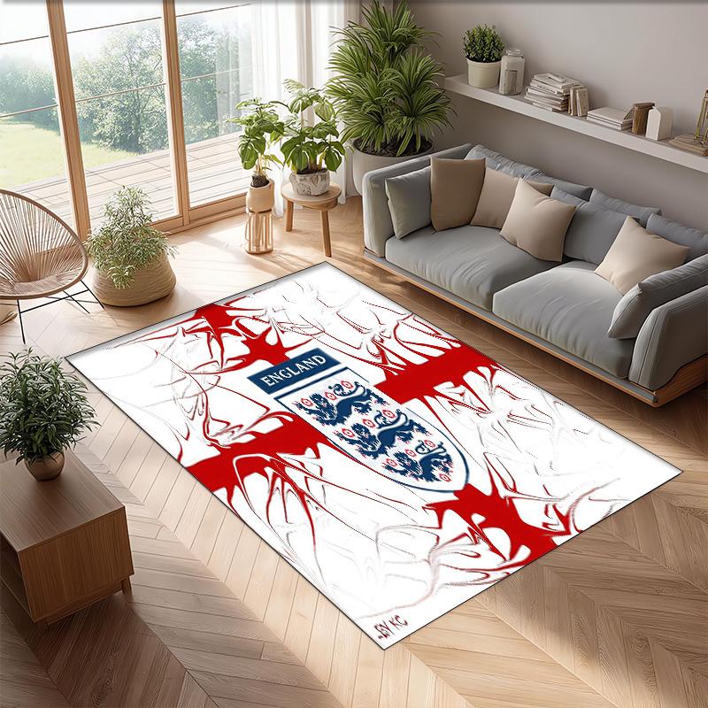 England national football team Printed Flannel Area Rug Non Slip Soft Polyester Floor Carpet Indoor Decor Mat for Bedroom Living Room Sofa