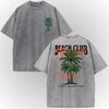 Beach Club California Acid Wash T-Shirt, Oversized Vintage Palm Tree Tee, Tropical Summer Graphic Shirt, Unisex Beachwear Gift