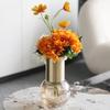 Creative Metal Glass Vase Artistic Flower Vessels Hydroponic Vases Flower Utensils Ornament Decorative Vase Flowers Arrangement