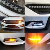LED Flexible DRL Daytime Running Lights Turn Signal White/Amber Switchback Dynamic Streamer Knight Rider Strip Light Headlight