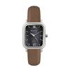 [RUMTTON] RUMTTON Harbor Schwarz Perlmutt Braun Band Leder Armbanduhr Silber