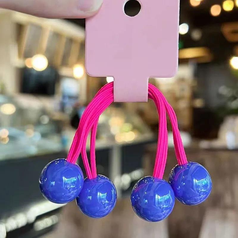 1 pereche de desene animate bile colorate frânghie de păr benzi de cauciuc legături de păr accesorii de păr