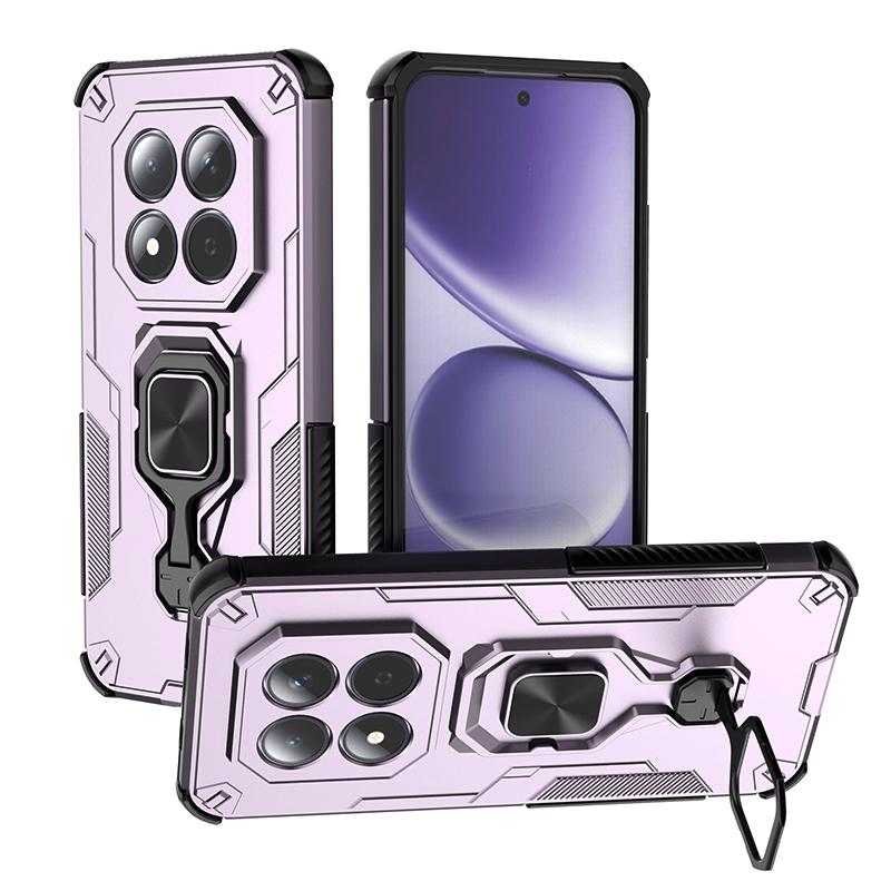 KEYSION Custodia blindata antiurto per Redmi Note 15 Pro+ 5G Silicone+PC Supporto ad anello metallico verticale Copri telefono per Redmi Note 15 4G 5G