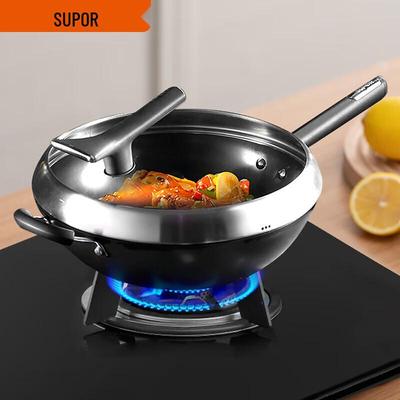 SUPOR 32cm Rust-Proof Cast Iron Wok
