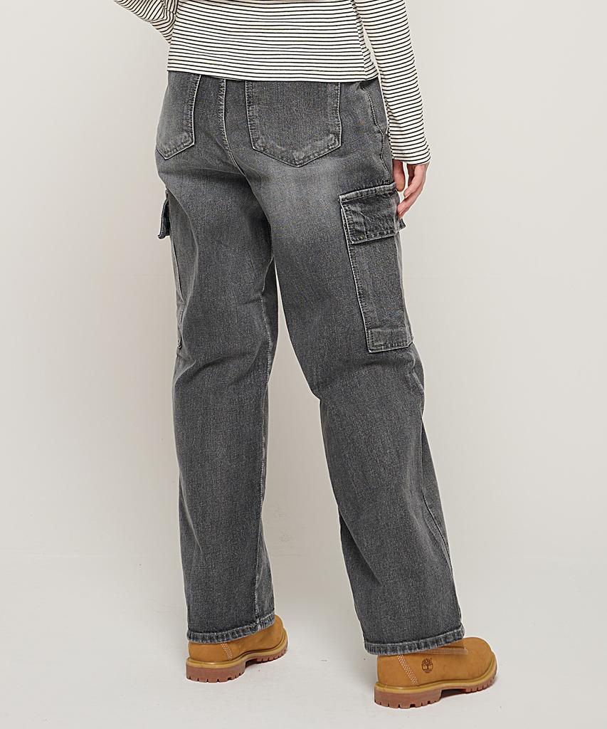 CARGOBROS FOR WOMAN Work Washed Denim Cargo Pants (Dark Denim)