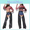 Sexy Tassel Western Denim Cosplay Clothing For Women Halloween Party Stage Performance Cotton Blend