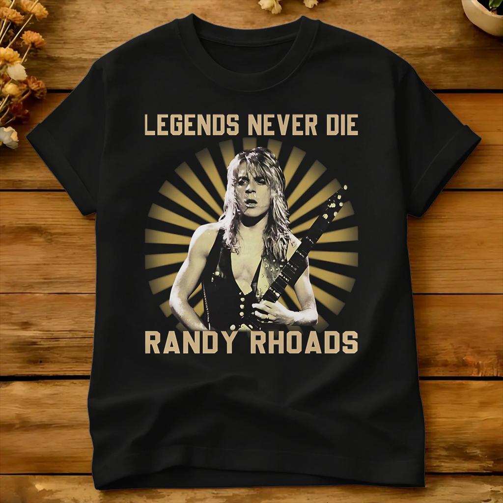 Randy Rhoads Retro Singer T Shirt Summer Novelty T Shirts Cotton Oneck 4xl 5xl 6xl Clothes Short Sleeve Y2k Casual Tops