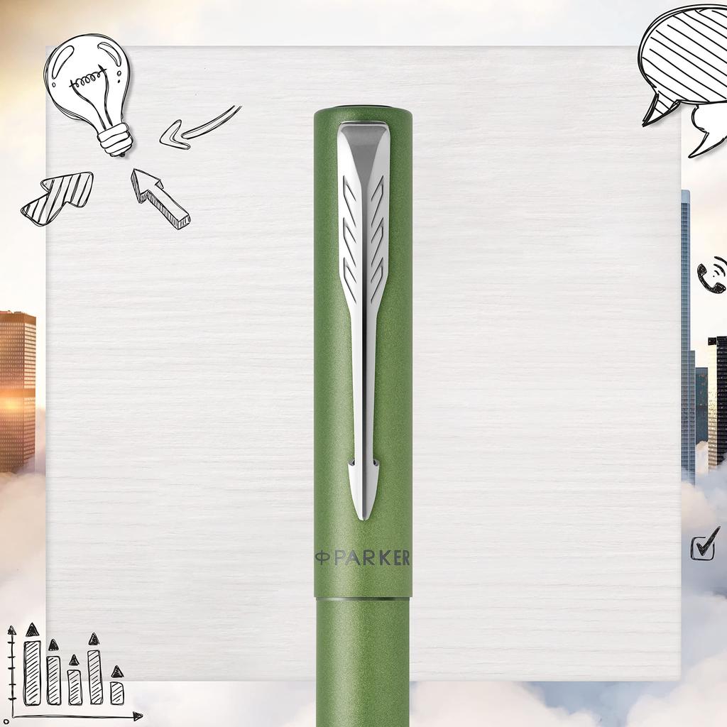 Parker Ballpoint Pen Vector XL Metallic Green CT Medium Point Aqueous Gift Box Genuine Imported Product 2159782Z