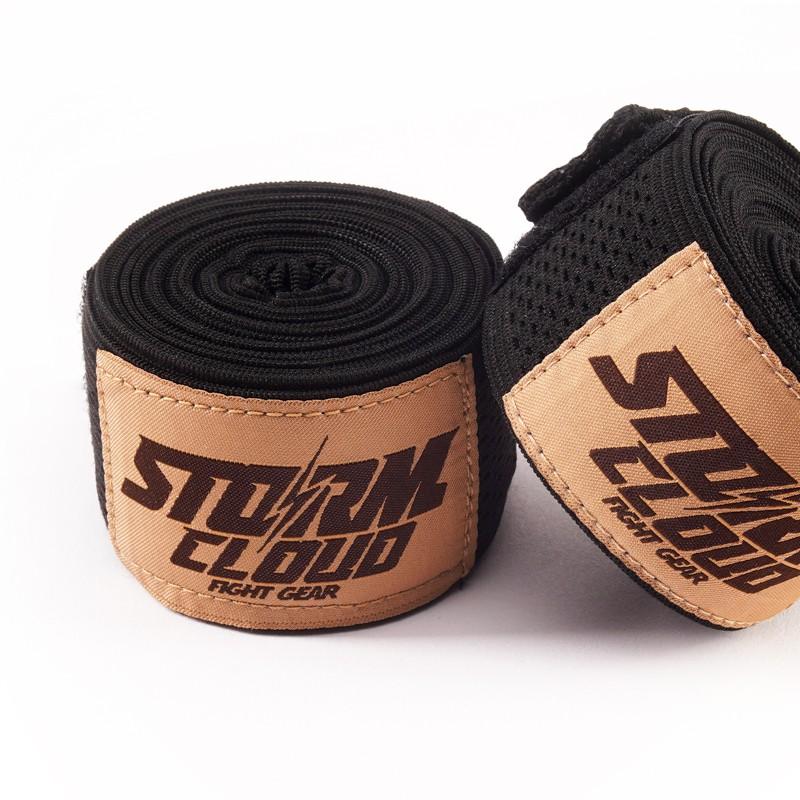 StormCloud Boxing/MMA Hand Wraps HW MESH Black 2.5m
