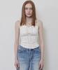 Eonibeu Lace Eyelet Corset Top White