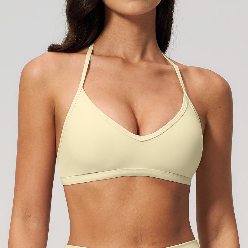 Ze Xin Brushed Yoga Wear Women's Halter-neck Bra, Shockproof Running, Fitness Quick-Dry Yoga Bra