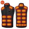 New Men'S Casual Stand Up Collar Outdoor Warm Electric Vest Winter Usb Port Intelligent Heating Sleeveless Coat(No Power Bank)