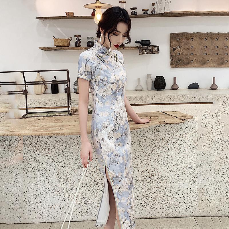 Daily Dress Retro Style Cheongsam Slim 