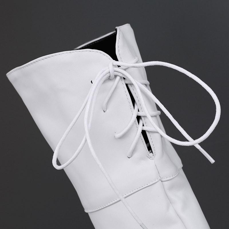 Women's high-heeled boots, sexy European and American style autumn and winter new waterproof table, fine-heeled large-size knee boots
