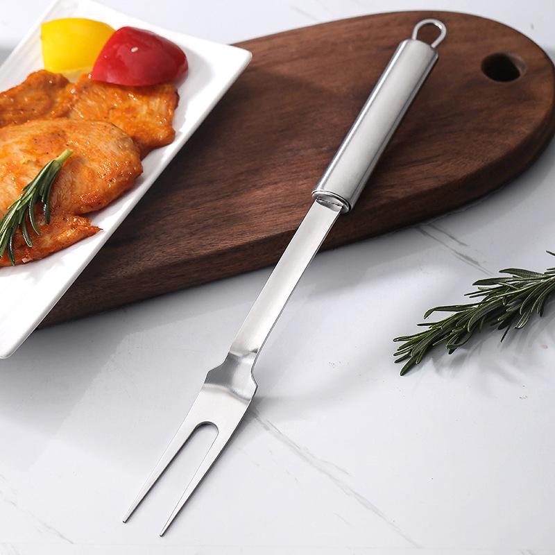 Stainless Steel BBQ Carving Fork for Outdoor Grilling and Roasting