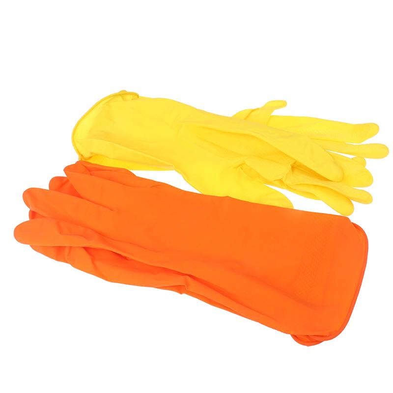 Gants de cuisine pour le lavage de la vaisselle, gants de nettoyage de la maison, gants de lavage en caoutchouc imperméables, longs
