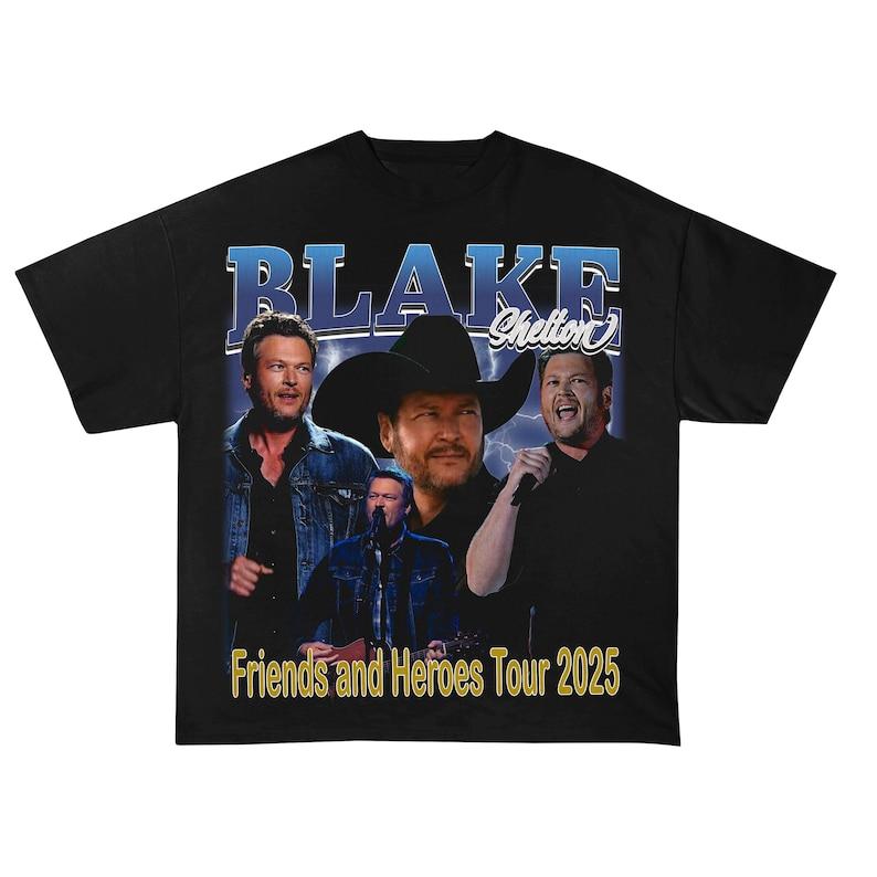 Blake Shelton Signature Unisex T-Shirt, Friends and Heroes Tour Unisex T-Shirt S