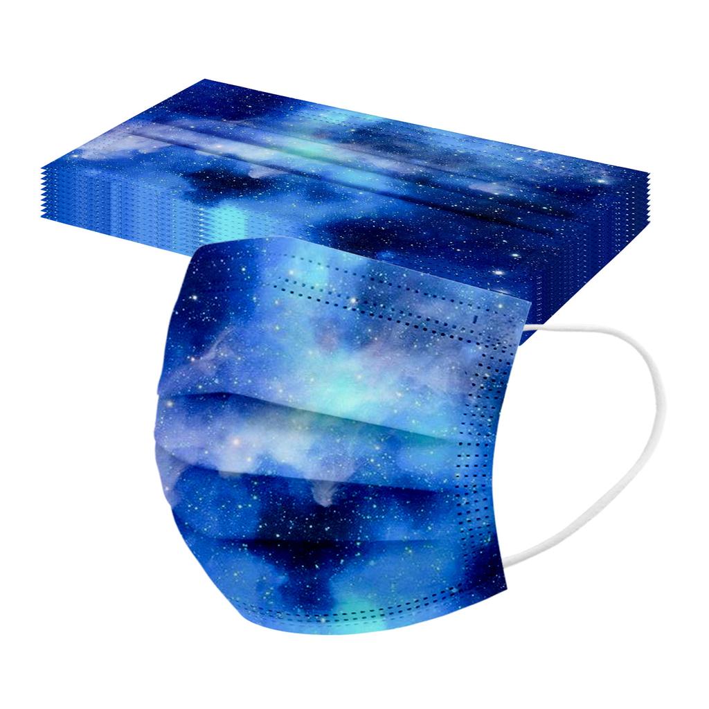 10 Stück Kinder Batik Farbverlauf Bedruckt Dreilagig Proof Einwegmaske