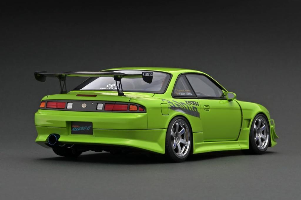 ignition model VERTEX S14 Silvia Yellow Green Finished Product 1/18