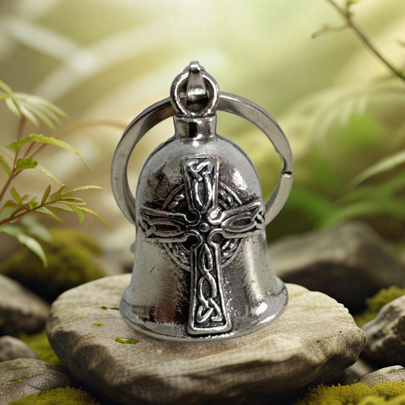 In Stock Nordic Viking Retro Bell Necklace - Lucky Cross Charm