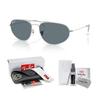 sunglasses 0RB3945 SILVER DARK BLUE POLAR 62mm polarized Ray-Ban