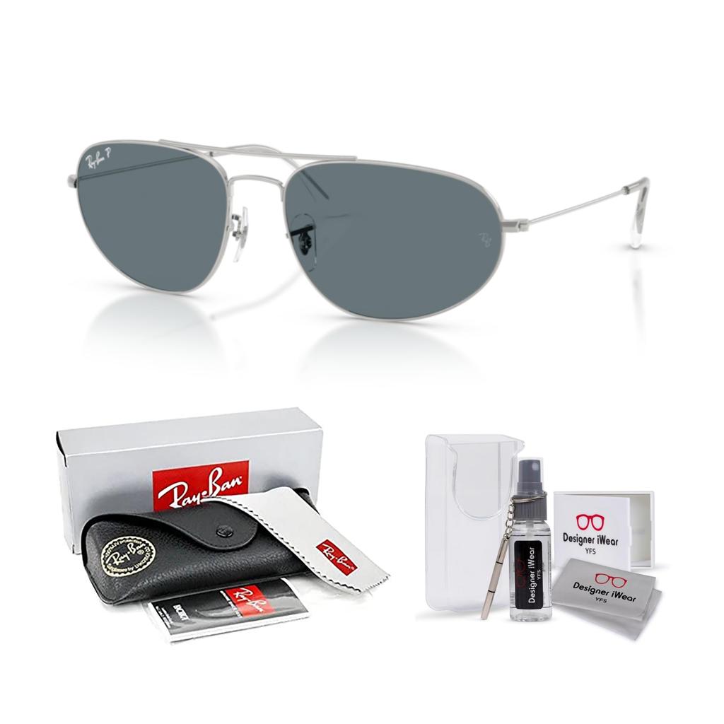 sunglasses 0RB3945 SILVER DARK BLUE POLAR 62mm polarized Ray-Ban