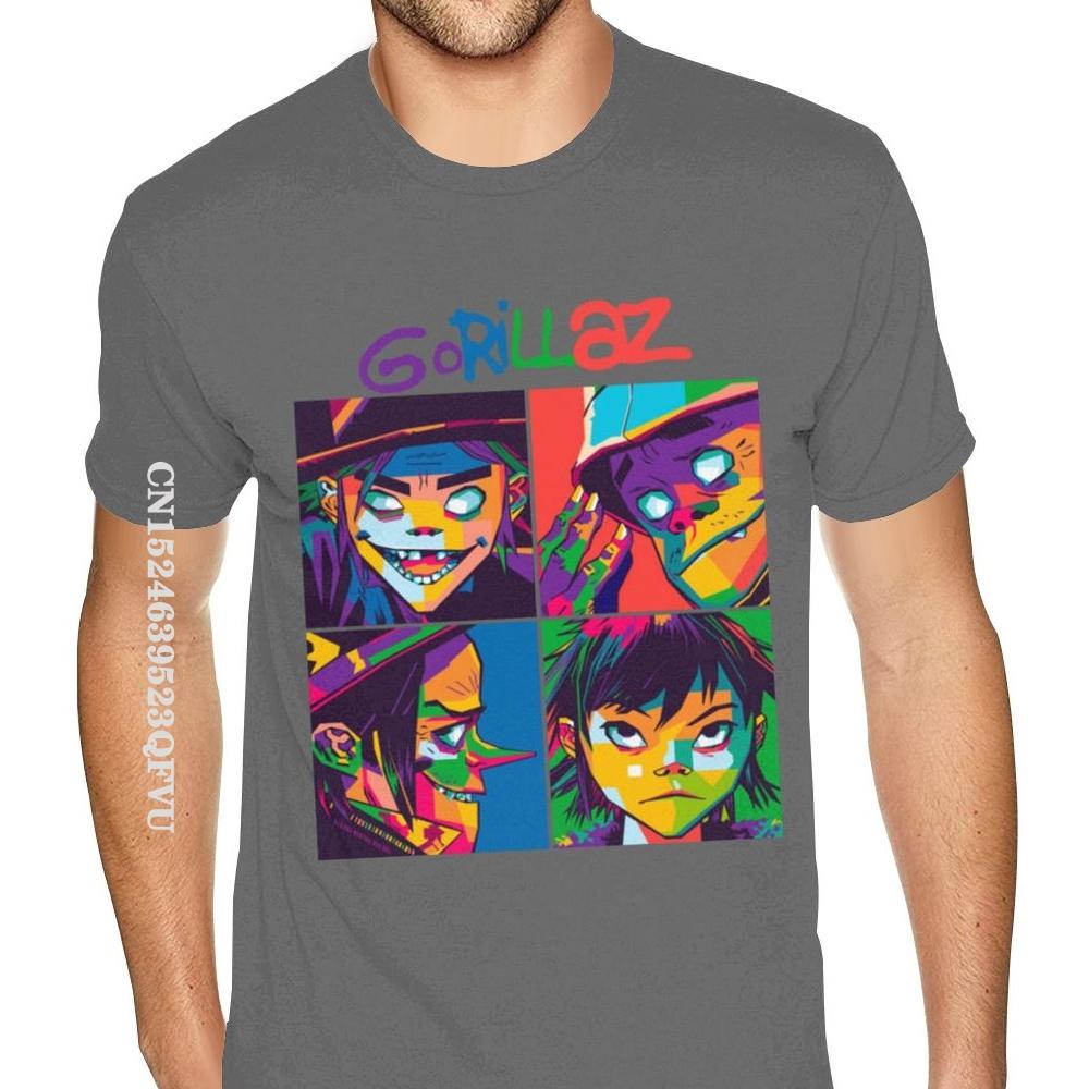 Tricouri Gorillaz de calitate, tricou pentru bărbați, mărime mare, tricouri negre, fitness, tricouri normale, vânzare fierbinte, tricouri din bumbac pentru bărbați