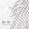 KoalaBebe Soft Cotton Striped Long-Sleeve Baby Romper