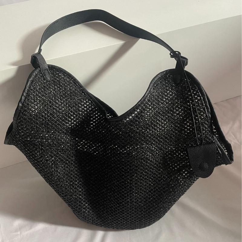 Summer niche straw bag women's shoulder tote bag large capacity fashion straw child bag holiday beach bag