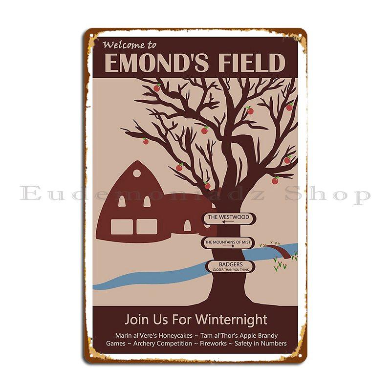 Emond S Field Metal Sign Cave Designing Customize Rusty Character Tin Sign Poster 20X30CM