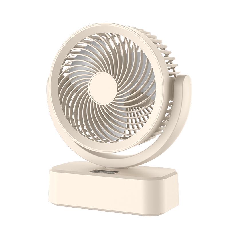 Portable Rechargeable Smart Fan: Adjustable, Digital Display, Small, Automatic Oscillation, Wall-Mountable, Stand-Alone for Home Use