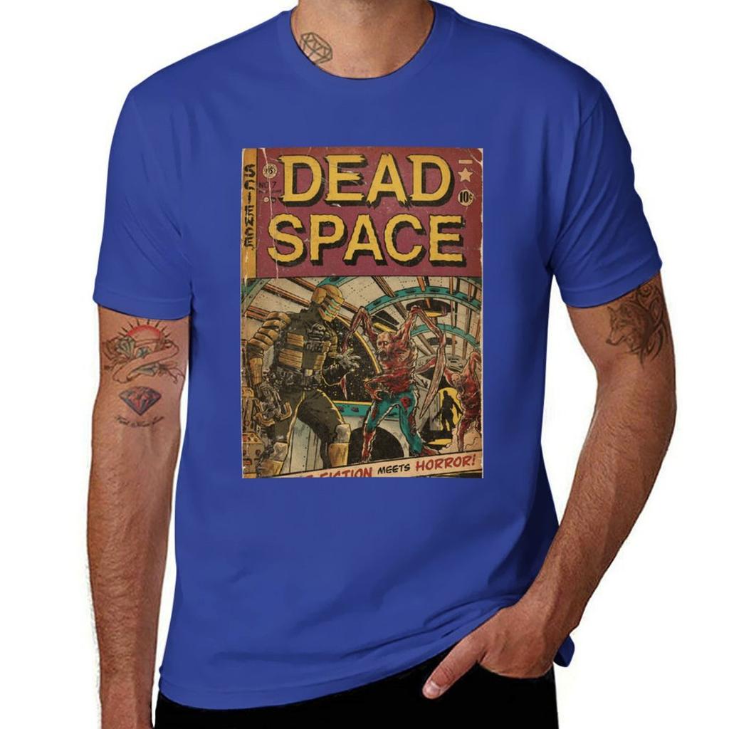 Dead Space Fan Art Comic Cover T-Shirt Anime Clothes Customizeds Quick-drying T-shirts for Men Cotton