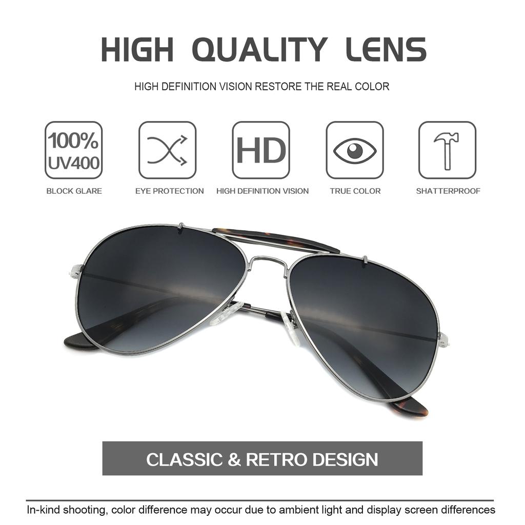 Double Bridge Luxury Fashion Sunglasses Aviation Men's Sunglasses Outdoor Men's Trendy Glasses