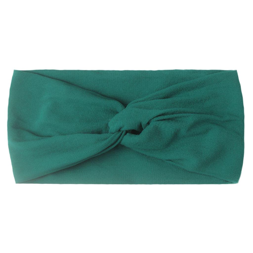 European and American Children's Hair Band Hair Accessories Baby Solid Color Nylon Cross Knotted Girl's Hair Ring Headband