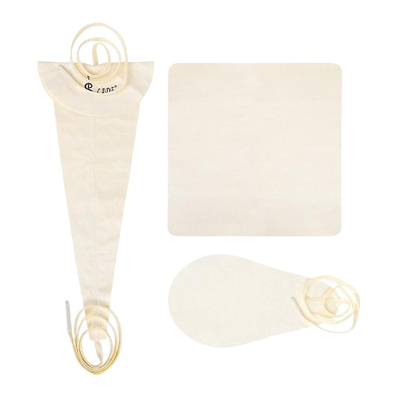 3Pcs Saxophone Cleaning Cloth Pull Through Cleaning Cloth Quick Drying Clarinet Swab Cleaning Long Swab Cloth Enduring бежевый